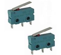 2 microbotones 3 pines 250V 5A 2 posiciones ON/ON Interruptor de fin de carrera con brazo de palanca Interruptor basculante Micro interruptor táctil para mecánica, dispositivos electrónicos