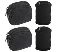 2 Mini Bolsas Negras, 2 Pulseras Absorbentes del Sudor, Bolsas Deportivas Ajustables, Pulseras Deportivas Elásticas, Adecuadas para Caminatas Y Viajes Al Aire Libre.
