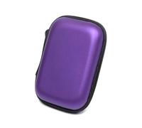 2 mini bolsas portátiles para auriculares, monedero, caja de almacenamiento, bolsa de transporte, funda para tarjetas de memoria, organizador de cables, accesorios de auriculares, Purple, Talla única