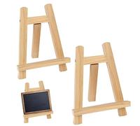 2 mini caballetes de madera de 20 x 15 cm, caballete de exhibición de arte de mesa, soporte para tarjetas para mostrar imágenes, pintura, mesa de dibujo, caballete pequeño