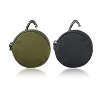 2 Mini Carteras, Lindo Monedero Redondo, Monedero Simple De Color Sólido, Bolsa De Almacenamiento De Llavero, Práctico Bolso para Exteriores