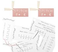 2 mini libros de coser creativos, tarjetas de bordado para principiantes, libros de coser simples para principiantes para aprender a bordar, mejorar las habilidades de costura