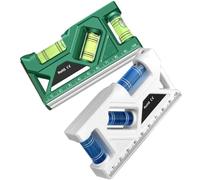 2 mini medidores de nivel de alta precisión, transportador de medición vertical, medidor de tres niveles, nivel de burbuja.