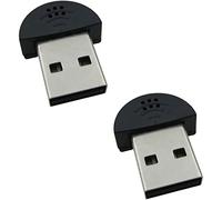 2 mini micrófonos USB 2.0, computadora portátil/de escritorio, Plug and Play, adecuado para Skype, MSN, grabación de Yahoo, YouTube, búsqueda de voz de Google y juegos