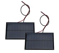 2 mini paneles solares, 4x2 en DC5V 250mA Kit de cargador de células solares portátil Kit de panel solar con cable de 30 cm para viajes al aire libre