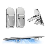 2 mini soportes para laptop para escritorio, elevador de teclado portátil para escritorio, accesorios de escritorio de oficina invisibles, soporte ajustable para teclado de computadora portátil y
