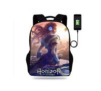 (2) Mochila Game Horizon Forbidden West para niños y niñas, mochila escolar para adolescentes, mochila