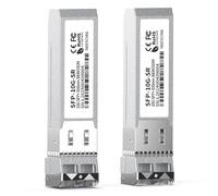 2 módulos 10GBase-SR SFP+, transceptor Ethernet LC multimodo, 10G 850nm MMF hasta 400m, compatible con Cisco SFP-10G-SR, Meraki, Ubiquiti UF-MM-10G, Mikrotik, Netgear, HPE, TP-Link, Aruba y más
