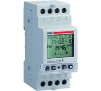 VEMER VP871800 MEMO DW E - Temporizador Horario Digital, Interruptor con Programación Diaria o Semanal, Instalación en Carril DIN, Blanco