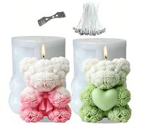 2 Molde de silicona mariposa rosa, adecuado para velas,artesanías,jabón DIY