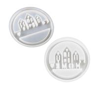 2 Moldes De Casa De Anillos, Moldes De Casa De Amor, Moldes De Yeso Epoxi Diy, Casas De Moldes De Fundición, Moldes De Decoración De La Casa