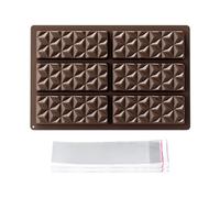 2 Moldes De Chocolate, 100 Bolsas De Embalaje De Alimentos, Moldes Con Textura De Diamante, Moldes Para Galletas De Caramelo, Moldes De Silicona Antiadherentes, Moldes Para Hornear De Cocina Diy