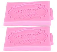 2 moldes de letras para decoración DIY para chocolate, fondant, caramelo duro, regalo de fiesta de cumpleaños