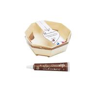 2 moldes de madera para pasteles Ø 18 cm + Bolígrafo de chocolate
