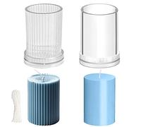 2 moldes de plástico para velas, juego de moldes para velas inversas con juego de centro de mecha, moldes para velas perfumadas hechas a mano, moldes para velas (2PCS)