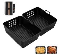 2 Moldes de Silicona para Airfryer Ninja Foodi Max Dual Zone AF400EU 9.5L, Accesorios para Freidora de Aire Ninja Double Stack XL SL400EU, ideales como Molde Silicona Freidora de Aire