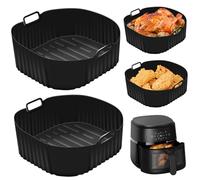 2 moldes de silicona para freidora de aire caliente, accesorio para freidora de aire caliente Russell Hobbs, XXL, molde de silicona para freidora de aire caliente, accesorio para Cosori TurboBlaze 5,5