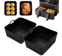 2 moldes de silicona para freidora de aire caliente Cosori de 8,5 L, accesorios para freidora de aire caliente Cosori 2 cámaras XXL, uso para freidora de aire caliente, moldes de silicona para