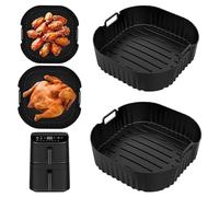 2 moldes de silicona para freidora de aire caliente Cosori Turbo Tower de 10,8 L, inserto de silicona para freidora de aire de 6,5 L y 4,3 L, reutilizable en lugar de papel de horno para accesorios de
