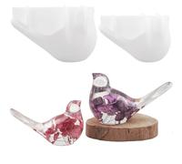 2 moldes de silicona para pájaros, moldes de resina epoxi 3D, moldes de silicona epoxi de animales, moldes de silicona para pájaros, molde de exhibición único para fundición de resina, manualidades,