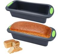 2 moldes de silicona para pan, 28 x 12 x 6,5 cm, 2 libras, molde rectangular de silicona antiadherente de grado alimenticio para hornear pan de plátano, pan de carne, horno de tarta, freidora de aire
