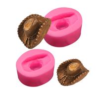 2 moldes de silicona para sombrero de vaquero, moldes de silicona para fondant con tem tica de vaquero, moldes para hornear en la cocina, moldes