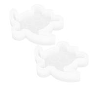 2 moldes de tortuga de silicona marina, accesorios de joyería DIY, almacenamiento, decoración de escritorio, no pegajoso, fácil de limpiar, reciclable para proyectos de
