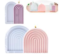 2 moldes de velas en forma de N para fundir, puentes de arco iris, molde de vela de silicona, moldes de silicona 3D, moldes de silicona para hacer jabón, velas, adornos artesanales