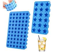 2 moldes para cubitos de hielo con forma de estrella, para cubitos de hielo con forma de estrella, con forma de estrella de 60 y 18 formas, práctico ayudante doméstico para bebidas refrescantes, con