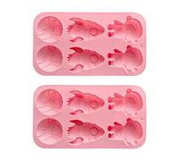 2 moldes para magdalenas con forma de astronauta de la tierra y cohetes de silicona de grado alimenticio con diseño de fácil liberación para suministros de repostería casera Moldes para pasteles de de