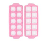 2 moldes para raviolis con 10 agujeros, para hacer raviolis rosas, para hacer raviolis, albóndigas (rosa)