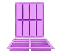 2 moldes rectangulares grandes de silicona para barra de granola de 8 cavidades, moldes de barra de nutrición/cereales, moldes de mantequilla, moldes de barra de chocolate, moldes para hornear, barra