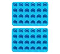 2 Moldes Redondos De Silicona De 24 Piezas, Moldes Para Postres, Utensilios Para Hornear, Moldes Para Pasteles, Moldes Para Galletas, Moldes Para Mini Muffins, Utensilios De Cocina