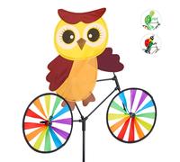 2 molinillos de viento diseño búho Molinillos viento infantil Decoración jardín