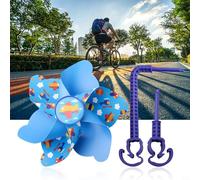 2 molinillos de viento para manillar de bicicleta, diseño de flores, decoración para scooter, cochecito, triciclo y coche de bebé remoto, hoja de ventilador de PVC + puntal de PC, 2 unidades, se