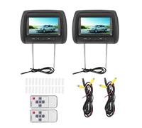 2 monitores de video LCD de alta resolución para reposacabezas de coche de 7 pulgadas con transmisor de doble canal y fácil instalación