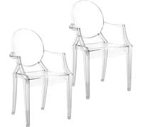 2 Muebles para muñecas a Escala 1:6, de plástico Transparente, para casa de muñecas, en Miniatura, Modernos, Accesorios para casa de, Silla acrílica.
