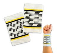 2 Muñequeras Deportivas Antisudor | Fibra Transpirable | Accesorio para Fitness y Running | Idea de Regalo | Bandas Absorbentes para Muñecas con Tejido Multicanal | Ideal para Hyrox, Crossfit y Pádel