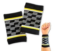 2 Muñequeras Deportivas Antisudor | Fibra Transpirable | Accesorio para Fitness y Running | Idea de Regalo | Bandas Absorbentes para Muñecas con Tejido Multicanal | Ideal para Hyrox, Crossfit y Pádel