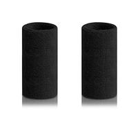 2 muñequeras elásticas para el sudor de 6 pulgadas de largo, para fútbol, baloncesto, atletismo (negro)