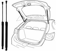 2 Negro Amortiguadores Maletero Para Jeep Wrangler YJ (1987-1995) 55007 272 4761 Resorte de Gas Maletero Reemplaza