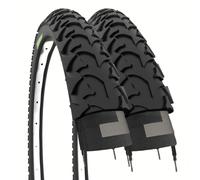 Ecovelò Neumáticos MTB 12 1/2 x 1,75 2 1/4 neumáticos Negros Unisex Adulto, Negro, Única