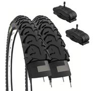 2 neumáticos de 14 x 1,75 + cámaras América | Neumáticos 47-254 anclados para Bicicleta de montaña niño