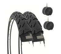 ECOVELO - 2 COPERTONI 16 X 1.95 (50-305) + CAMERE, 2 Llantas 16 X 1.95 (50-305) + Goma niños Unisex, Negro, 16 X 1.95 -