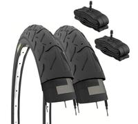 ECOVELO - 2 COPERTONI 16 X 1.95 (50-305) + CAMERE VALVOLA America, 2 Llantas 16 X 1.95 (50-305) + CÁMARAS DE VÁLVULAS Americanas niños Unisex, Negro, 16 X 1.95 -