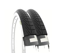 2 Cubiertas de 16 x 1,75 (47-305) para Bicicleta de niño | Neumáticos de Carretera Blancos de Goma Bike Bike Bike