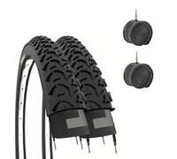 ECOVELO 26 x 1,95 MTB Neumáticos y cámara de Aire 26x1.95, Adultos Unisex, Negro, 26 x 1.95 (50-559)