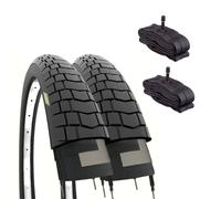 2 Neumáticos 20X1.95 (50-406) Gomas Bici BMX + Cámaras Válvula Schrader