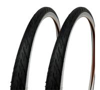 Ecovelò Neumáticos Bianconeri Goma Bicicleta 24 X 1.75 (47-507) 2 24 x 1,75, Adultos Unisex, Blanco/Negro, Talla única