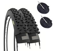 Ecovelò Neumáticos MTB Tasselati 27,5 x 2,25 (57-584) con cámaras de aire, adultos unisex, Negro
